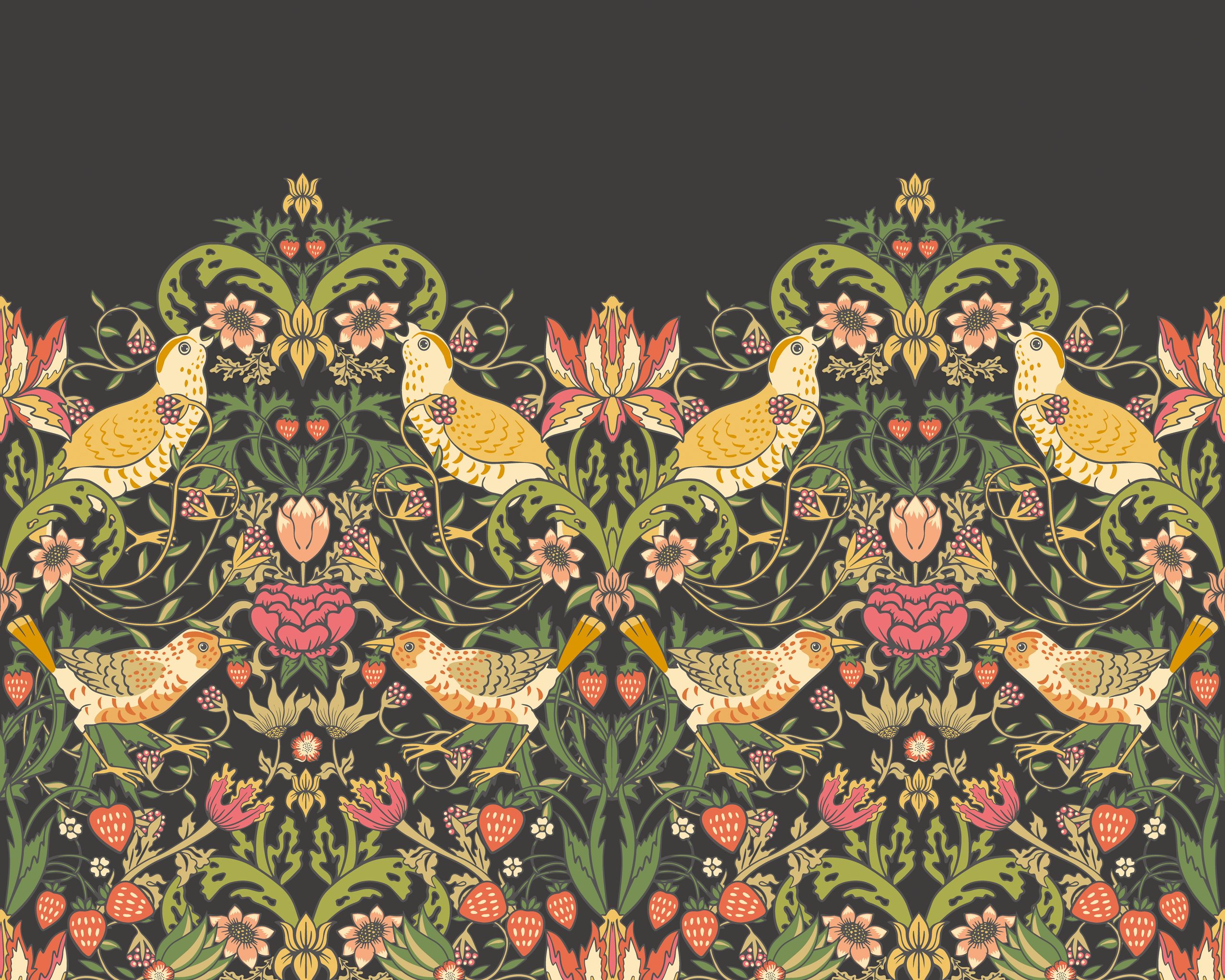 Cascada de Flores Frutales fondo negro - Imagen 3