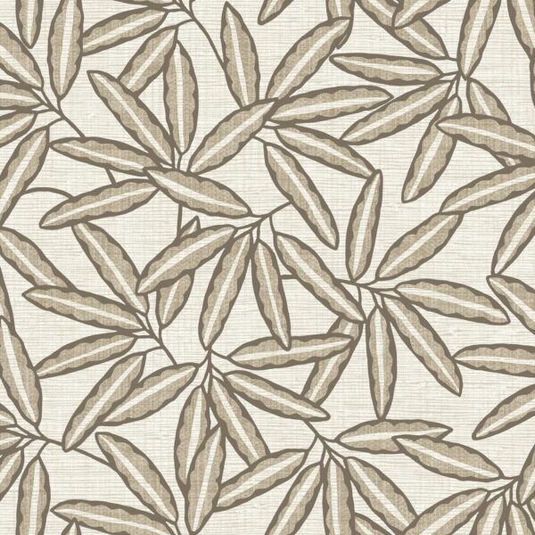 Grasscloth Leaf Crema