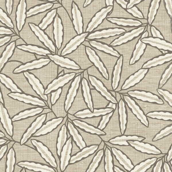 Grasscloth Leaf Taupe